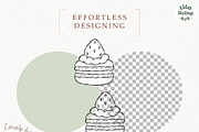 Rococo Strawberry Tea Time Line Art, a Food Illustration by TitaLivingArt (Thumbnail 3 of 7)