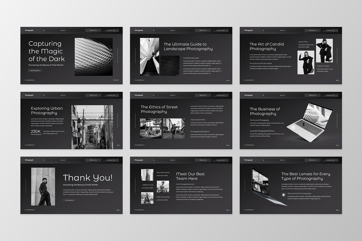 Photography PowerPoint Template, a Presentation Template by GraphauseProject (Photo 3 of 6)