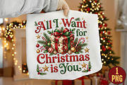 All I Want for Christmas PNG, a Seasonal Illustration by DreamPrint404 (Thumbnail 1 of 6)