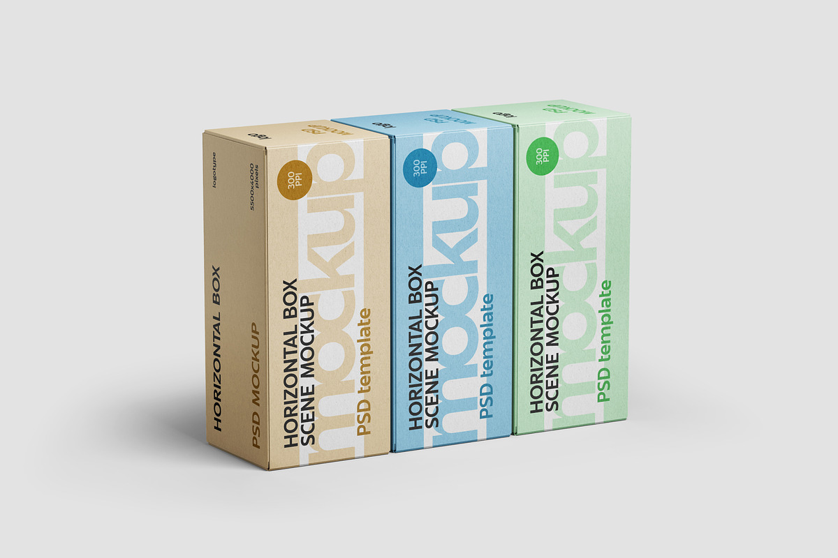 Box Packaging Mockup Set, a Packaging Mockup by mockupatelier (Photo 8 of 9)