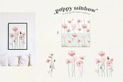 Poppy Rainbow Floral Watercolor Set, an Illustration by Cat In Colour (Thumbnail 9 of 10)