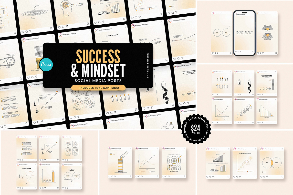 Coaching Growth Mindset Insta Posts, a Social Media Template by AndrewPixel (Photo 4 of 22)
