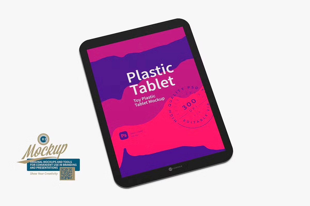 Plastic Tablet Mockup, an iPad Mockup by Reformer Mockup (Photo 1 of 6)