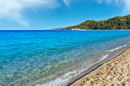 Aegean sea coast landscape with aquamarine water, view from Arme, a Nature Photo by YuriyB