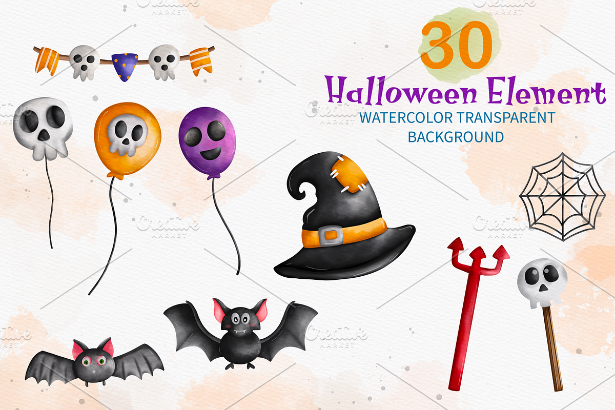 Animal Halloween, Halloween Clipart, an Animal Illustration by Apixsala (Photo 7 of 14)