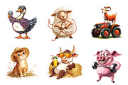 Quirky Funny Farm Animals sublimatio, a 3D by CreationArt (Thumbnail 2 of 5)