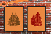 9 Haunted House Stamp Brushes, a Brush Add-On by vectstudio (Thumbnail 4 of 10)