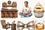 Fathers Day Clipart Bundle, a Person Illustration by BusyDaydesign (Thumbnail 5 of 8)