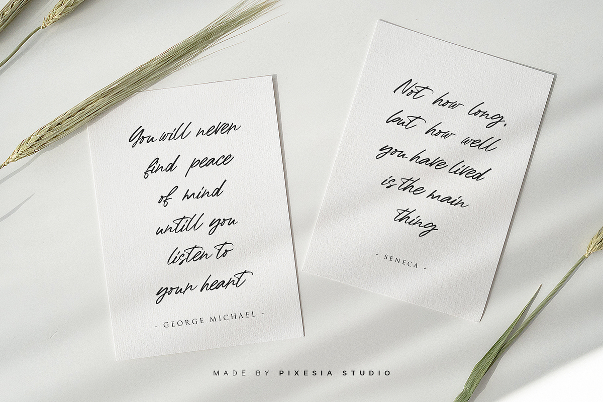 Barlouth - Modern Handwritten Font, a Script Font by Pixesia Studio (Photo 2 of 11)