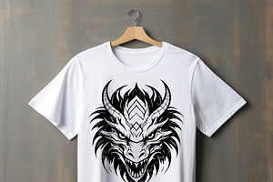 Vector Of Dragon Head Design.