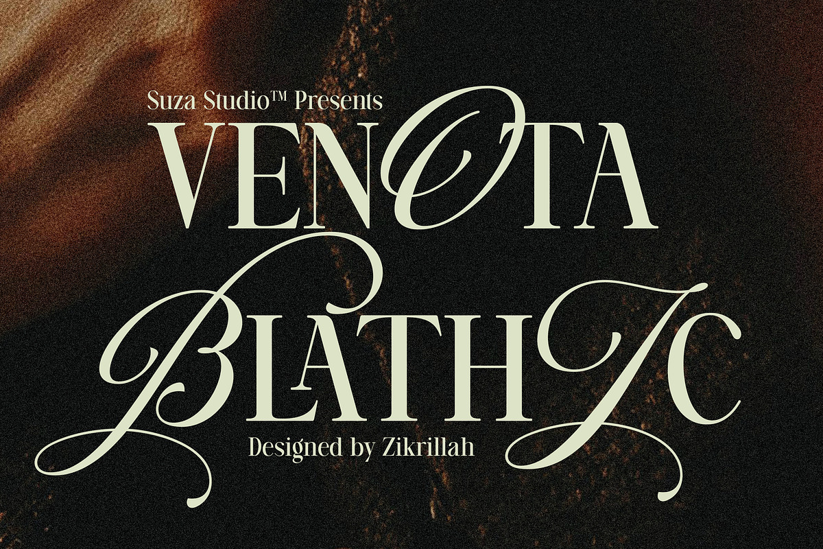 Venota Blathic, a Serif Font by Suza Studio (Photo 1 of 14)