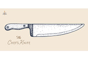 Butcher Knife. Hand drawn sketch, a Food Illustration by Foxys Graphic (Thumbnail 1 of 3)