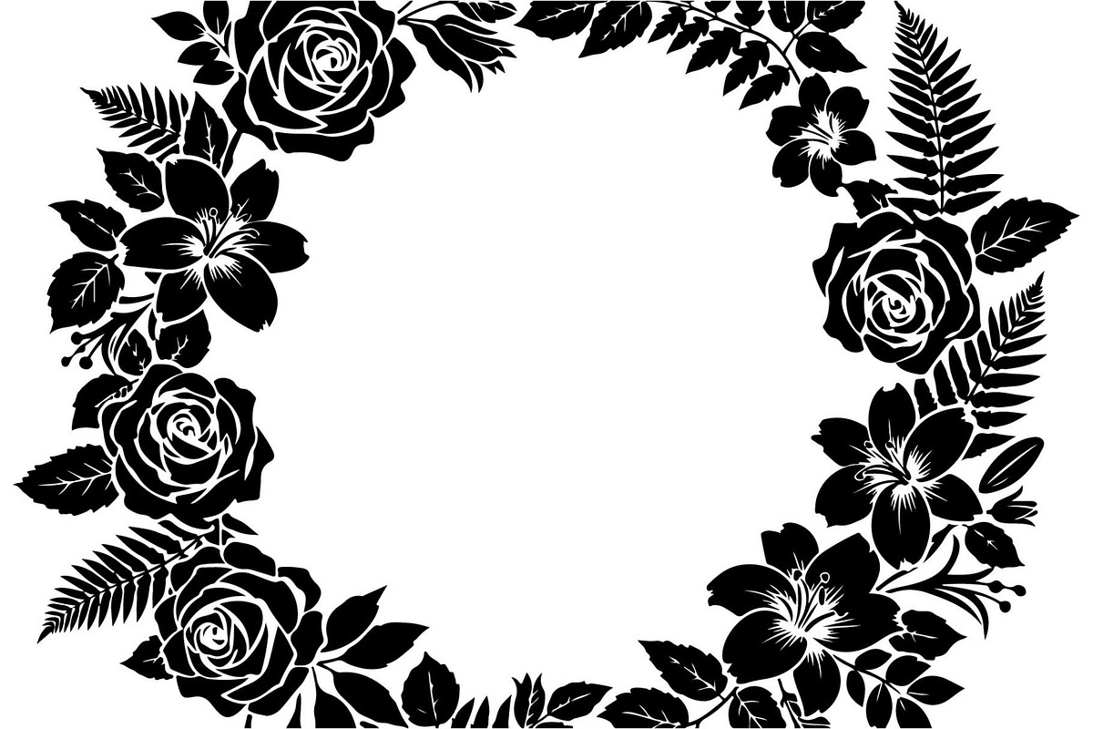 Botanical Laurel Wreath Silhouette, an Object Graphic by Creativeshirt (Photo 3 of 17)
