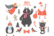 MERRY & BRIGHT - Christmas Set, a Seasonal Illustration by PicByKate (Thumbnail 4 of 11)