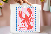 Summer Vibes Lobster Sublimation, an Illustration by Libby Wishes (Thumbnail 2 of 5)