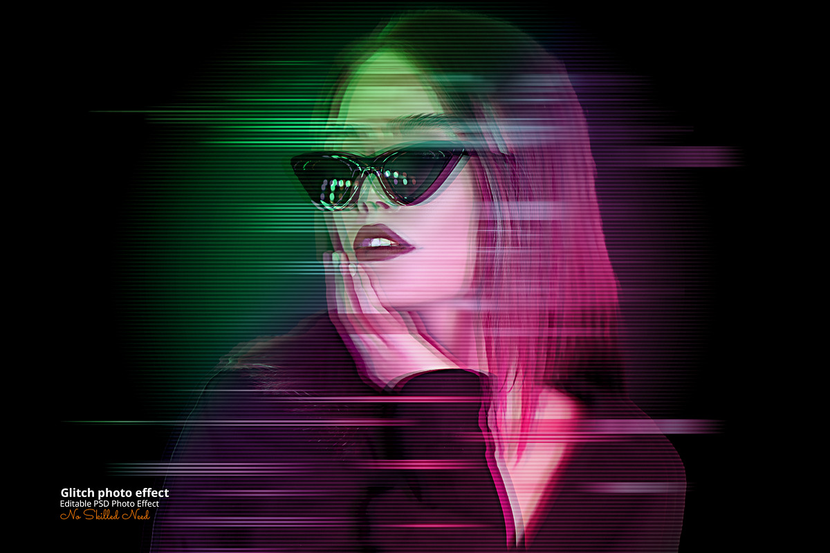 Editable Glitch Photo Effect, an Action Add-On by Photoshop Action (Photo 8 of 13)