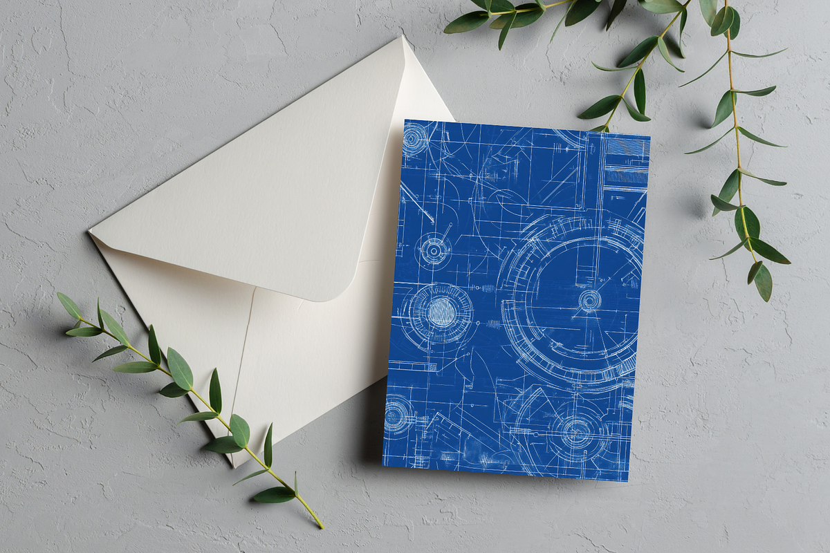 Vintage Blueprint Patterns, a Pattern Graphic by Artful Assets Boutique (Photo 4 of 4)