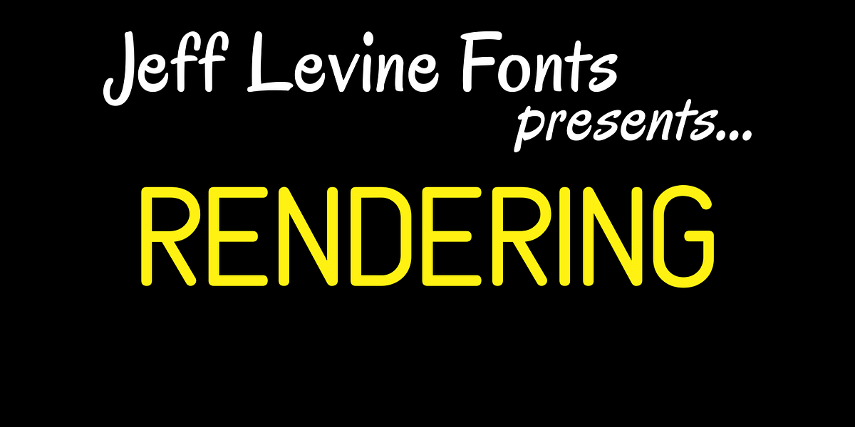 Rendering JNL, a Sans Serif Font by Jeff Levine Fonts