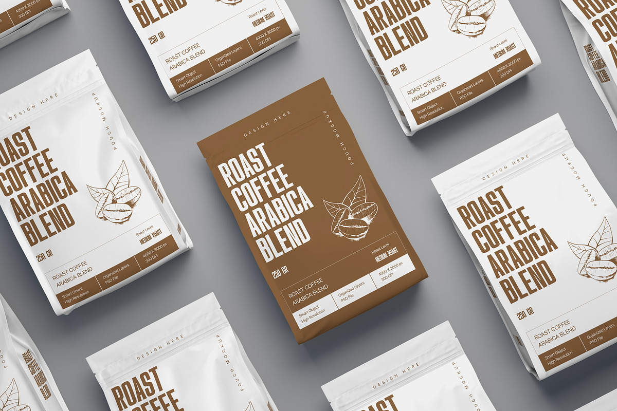 Coffee Pouch Mockup, a Packaging Mockup by Nathatype (Photo 2 of 5)
