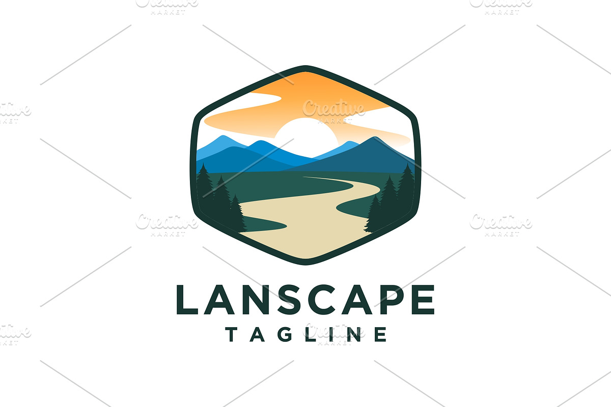 Landscape Hills logo template, a Branding & Logo Template by jundio studio