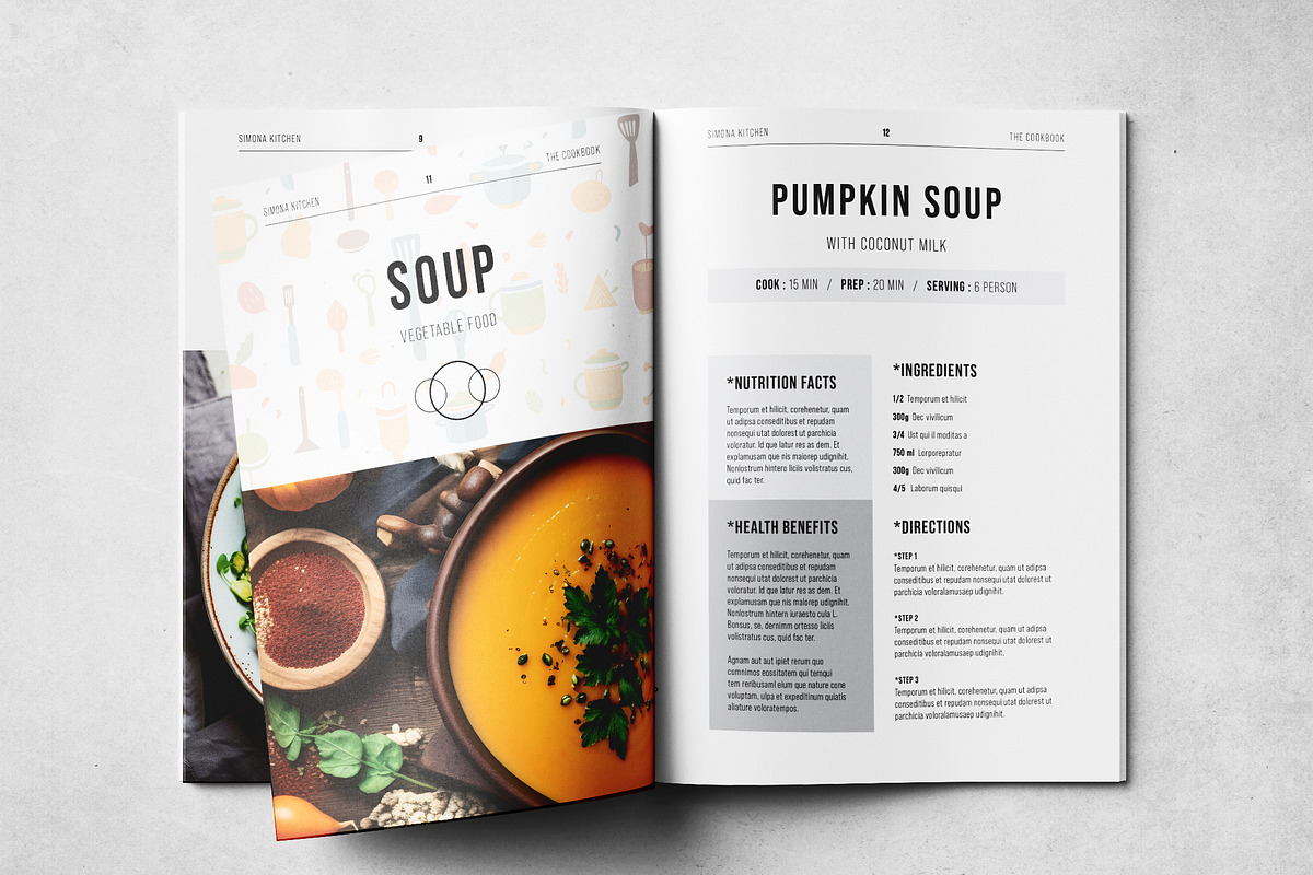 Cookbook Print Layout, a Brochure Template by Grkic Creative (Photo 7 of 13)