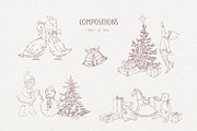 Vintage Christmas Line art winter, a Decorative Illustration by Kreker Kate (Thumbnail 5 of 10)