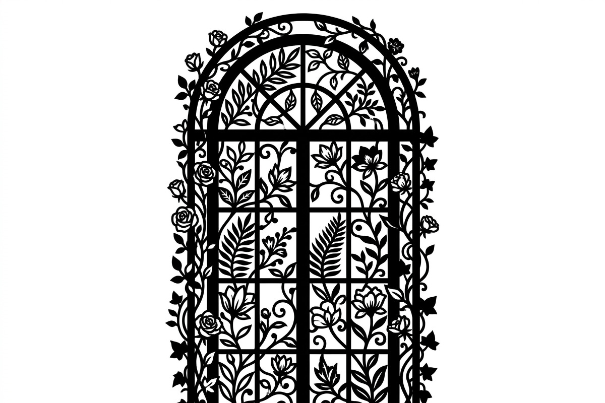 50 Floral French Window Ornament, a Decorative Illustration by Amazin_art (Photo 19 of 29)