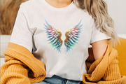 Glitter Angel Wings Sublimation Clip, an Illustration by SVGArt (Thumbnail 4 of 8)