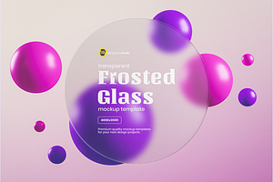 Circle Frosted Glass Mockup, a Wearable Device Mockup by Se٧enStudio