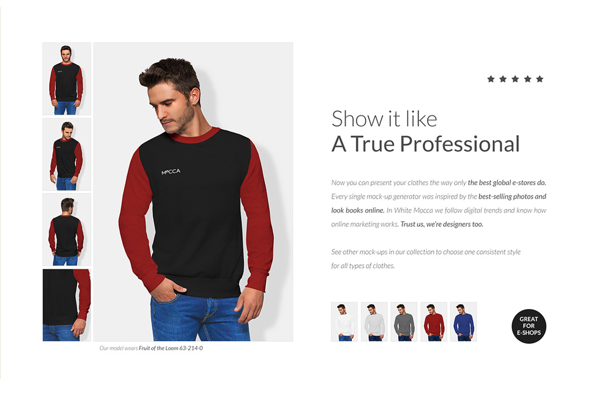 Men Sweatshirt Mockups Set FREE DEMO, a Books & Magazine Mockup by Apparel_Mockups (Photo 8 of 24)