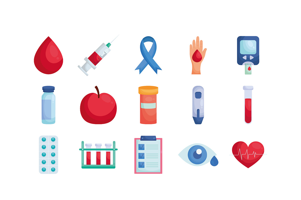Diabetes Awareness Illustration Set