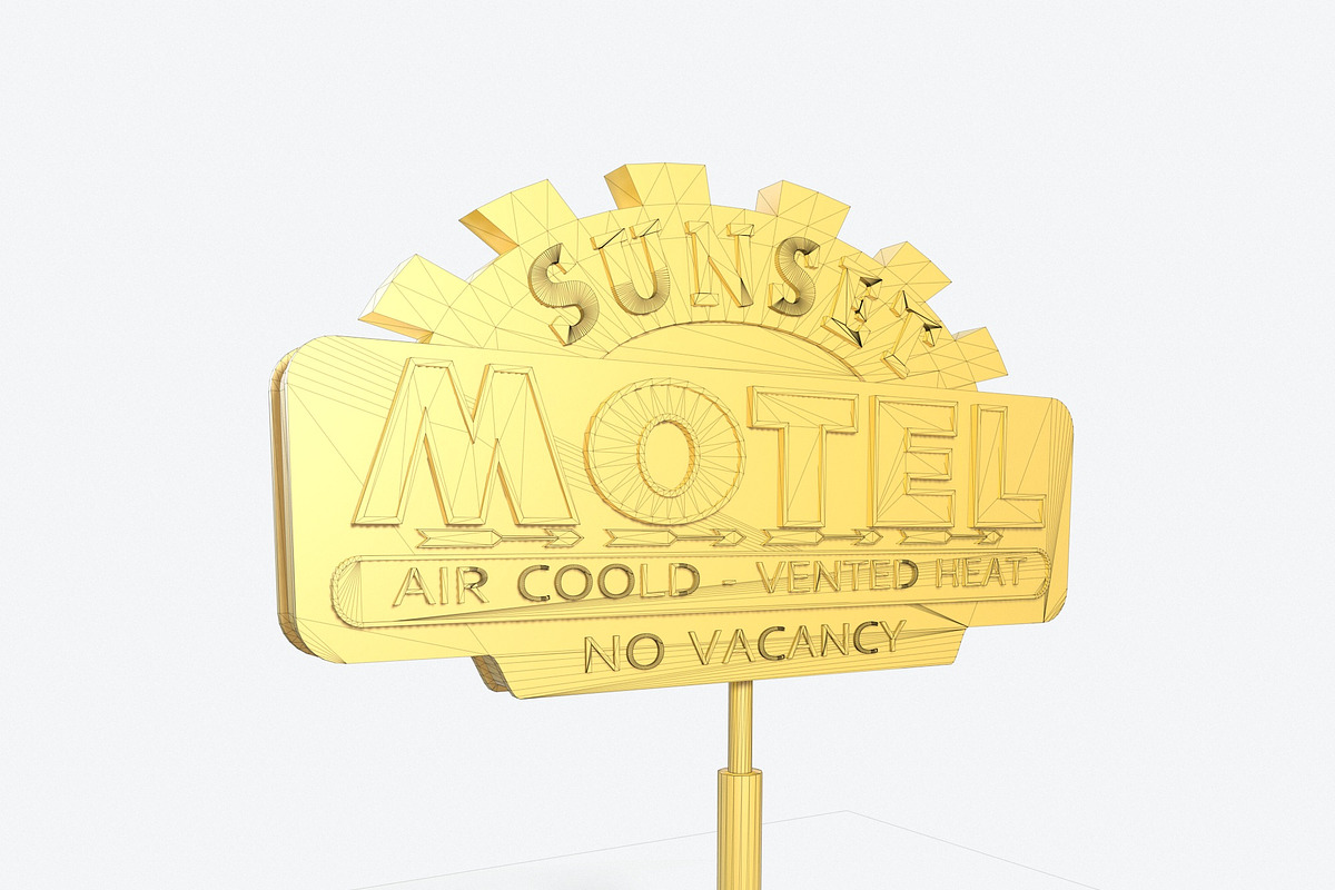 Motorway Motel Sign PBR, an Architecture 3D Model by Daniel Mikulik (Photo 6 of 11)