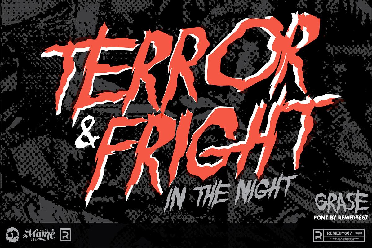 Grase - Eclectic Horror Font, a Font by Remedy667 (Photo 6 of 8)