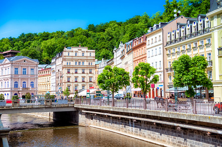 Tepla River embankment. Karlovy Vary, an Architecture Photo by kirill.makes.pics