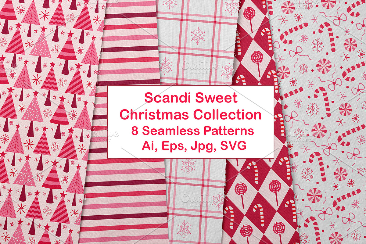 Scandi Christmas Patterns Collection, a Pattern Graphic by Yasmine Patterns (Photo 1 of 6)