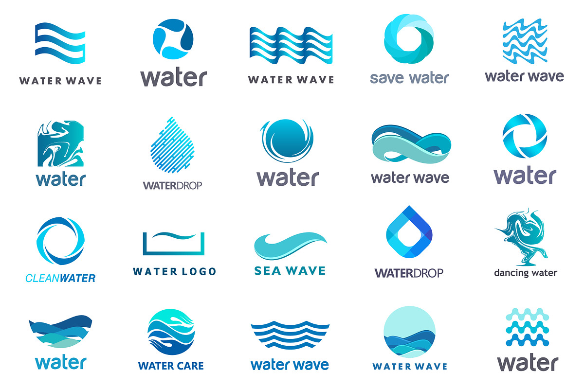Clean Water Logos, a Branding & Logo Template by IKarGraphics