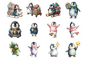 Winter Penguin Christmas Clipart, a Graphic by CitraGraphics (Thumbnail 3 of 4)