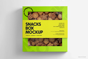 Custom Biscuit Cookie Box Mockup