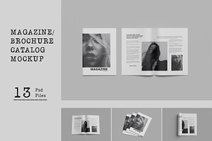 A4 Magazine Mockup, a Print Template by AKMAL STUDIO