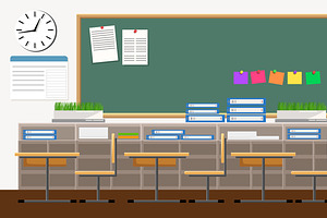 School classroom, an Education Illustration by Alfmaler