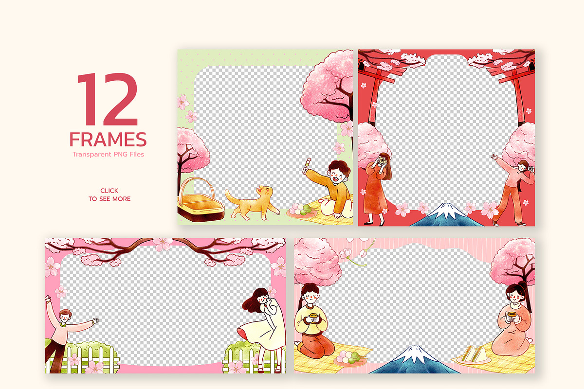 Hanami Moments – Watercolor, a Seasonal Illustration by CreativeValuation (Photo 4 of 12)