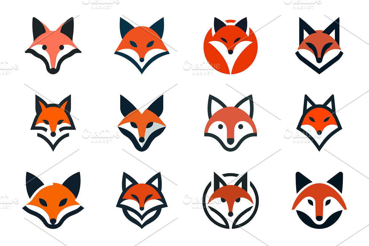 Geometric Fox Logo Collection, a Branding & Logo Template by Vectorium Studio