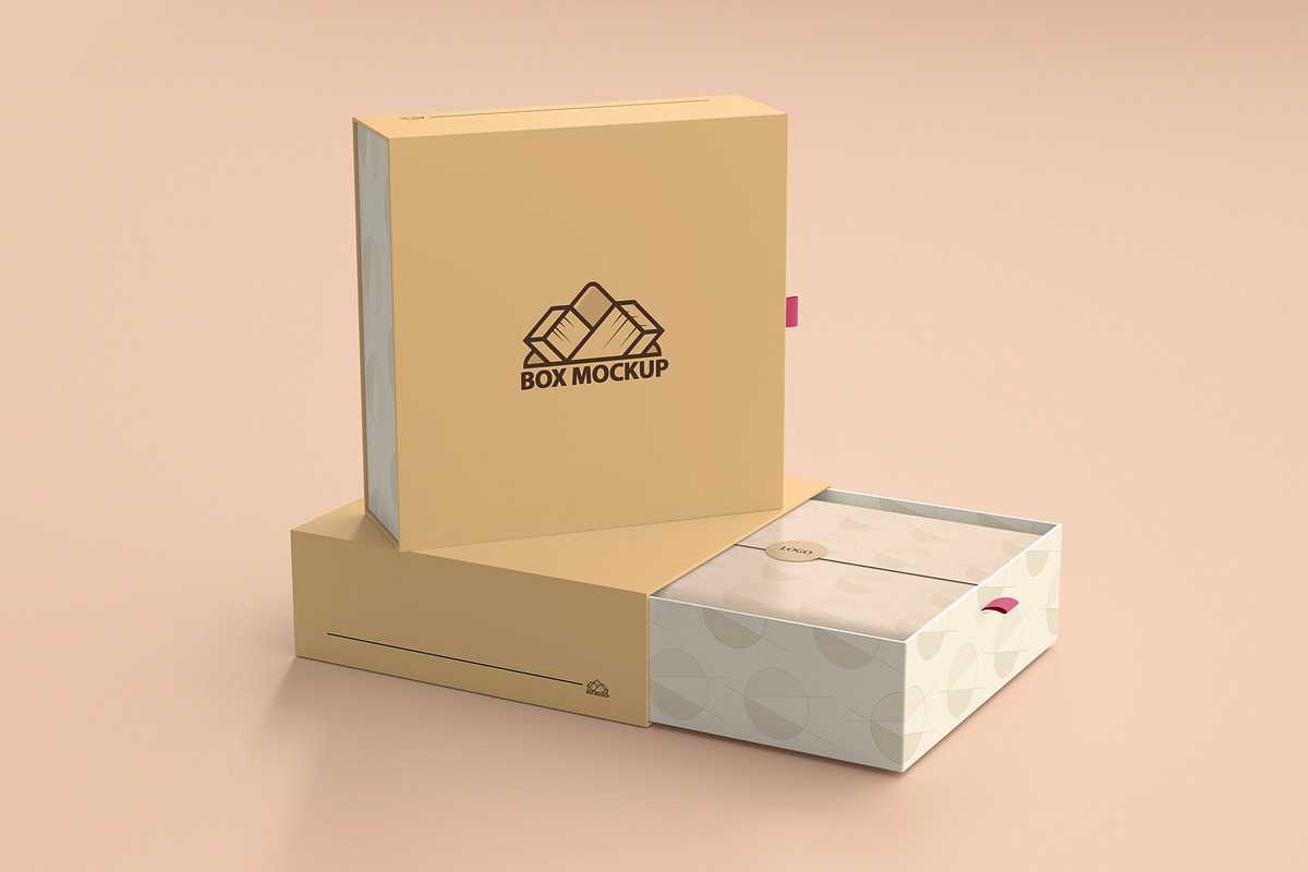 Square Gift Box Mockups, a Packaging Mockup by graphicstuff.std (Photo 10 of 10)