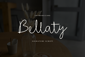 Bellaty Signature Script Font