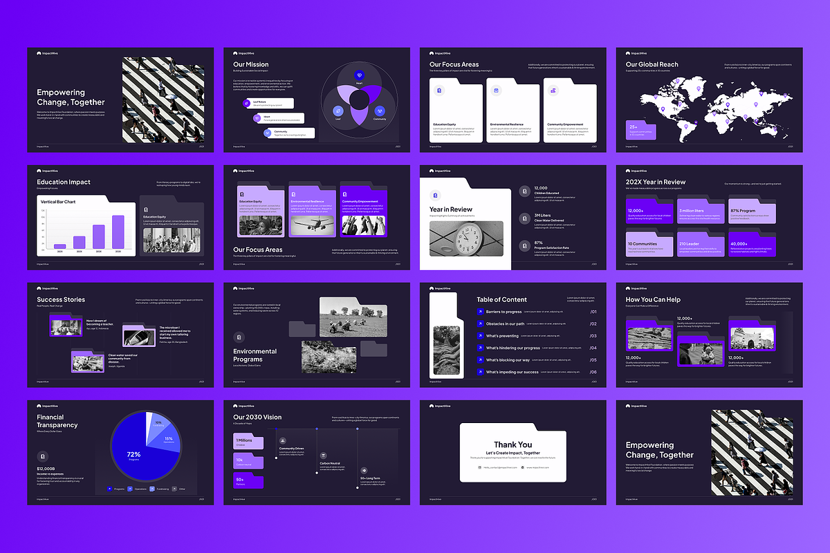 Social Impact Power Point Template, a Presentation Template by SLAB! Design (Photo 3 of 3)