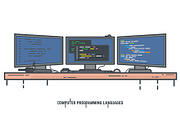 Programming languages concept | Education Illustrations ~ Creative Market