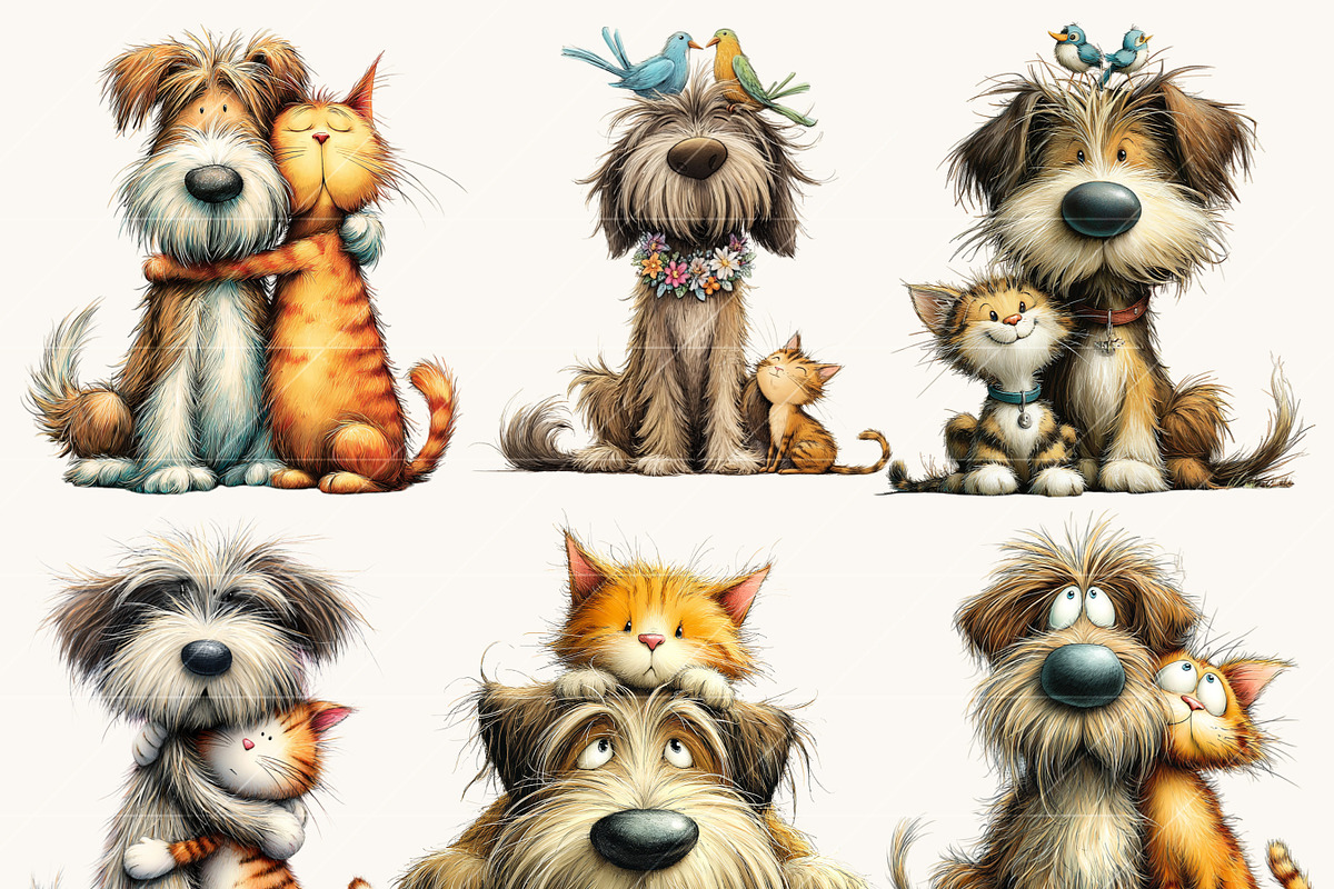 Quirky Dog and Cat Friendship, an Animal Illustration by Design Scotch (Photo 9 of 9)