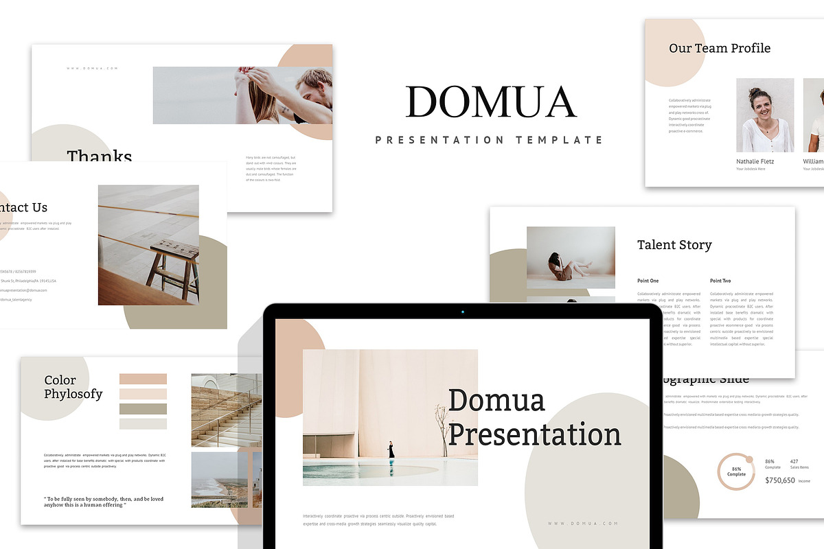Domua : Talent Agency Keynote, a Presentation Template by Punkl Camp (Photo 1 of 9)