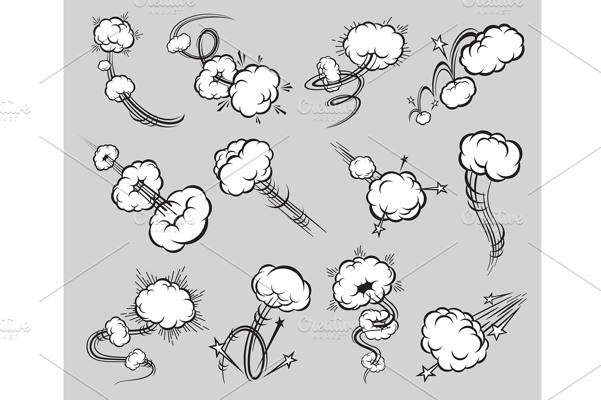 Comic speed motion effects, an Illustration by Vector Tradition
