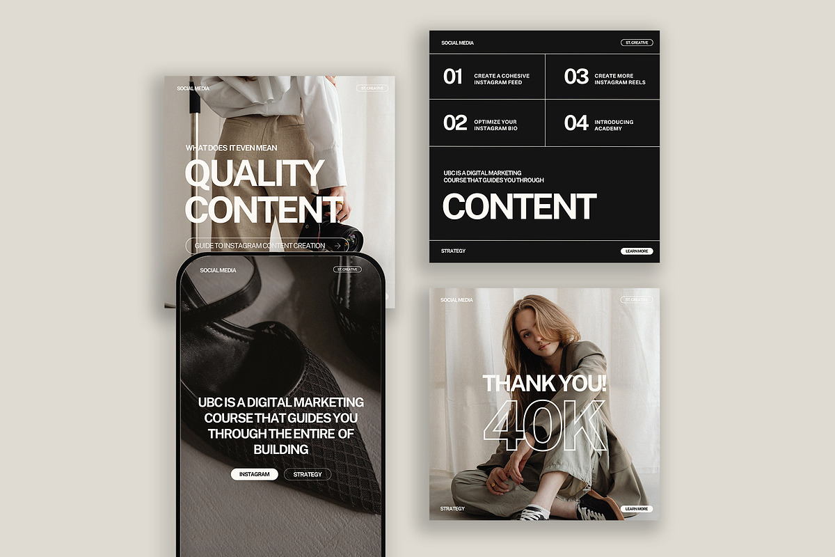 Instagram Templates for Coaches VIII, a Social Media Template by Instprofi | Studio Estimo (Photo 1 of 7)